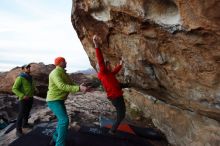 Bouldering in Hueco Tanks on 12/11/2019 with Blue Lizard Climbing and Yoga

Filename: SRM_20191211_1758121.jpg
Aperture: f/5.0
Shutter Speed: 1/250
Body: Canon EOS-1D Mark II
Lens: Canon EF 16-35mm f/2.8 L