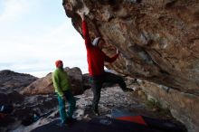 Bouldering in Hueco Tanks on 12/11/2019 with Blue Lizard Climbing and Yoga

Filename: SRM_20191211_1801511.jpg
Aperture: f/4.5
Shutter Speed: 1/250
Body: Canon EOS-1D Mark II
Lens: Canon EF 16-35mm f/2.8 L