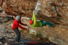 Bouldering in Hueco Tanks on 12/11/2019 with Blue Lizard Climbing and Yoga

Filename: SRM_20191211_1805560.jpg
Aperture: f/2.8
Shutter Speed: 1/250
Body: Canon EOS-1D Mark II
Lens: Canon EF 50mm f/1.8 II