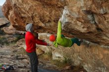 Bouldering in Hueco Tanks on 12/11/2019 with Blue Lizard Climbing and Yoga

Filename: SRM_20191211_1806040.jpg
Aperture: f/3.2
Shutter Speed: 1/250
Body: Canon EOS-1D Mark II
Lens: Canon EF 50mm f/1.8 II