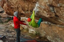 Bouldering in Hueco Tanks on 12/11/2019 with Blue Lizard Climbing and Yoga

Filename: SRM_20191211_1806080.jpg
Aperture: f/3.2
Shutter Speed: 1/250
Body: Canon EOS-1D Mark II
Lens: Canon EF 50mm f/1.8 II