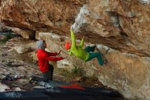 Bouldering in Hueco Tanks on 12/11/2019 with Blue Lizard Climbing and Yoga

Filename: SRM_20191211_1807260.jpg
Aperture: f/2.8
Shutter Speed: 1/250
Body: Canon EOS-1D Mark II
Lens: Canon EF 50mm f/1.8 II