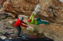 Bouldering in Hueco Tanks on 12/11/2019 with Blue Lizard Climbing and Yoga

Filename: SRM_20191211_1807310.jpg
Aperture: f/2.8
Shutter Speed: 1/250
Body: Canon EOS-1D Mark II
Lens: Canon EF 50mm f/1.8 II