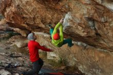 Bouldering in Hueco Tanks on 12/11/2019 with Blue Lizard Climbing and Yoga

Filename: SRM_20191211_1807410.jpg
Aperture: f/2.8
Shutter Speed: 1/250
Body: Canon EOS-1D Mark II
Lens: Canon EF 50mm f/1.8 II
