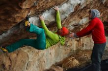 Bouldering in Hueco Tanks on 12/11/2019 with Blue Lizard Climbing and Yoga

Filename: SRM_20191211_1810450.jpg
Aperture: f/2.5
Shutter Speed: 1/250
Body: Canon EOS-1D Mark II
Lens: Canon EF 50mm f/1.8 II