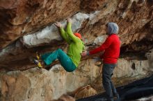 Bouldering in Hueco Tanks on 12/11/2019 with Blue Lizard Climbing and Yoga

Filename: SRM_20191211_1810550.jpg
Aperture: f/2.5
Shutter Speed: 1/250
Body: Canon EOS-1D Mark II
Lens: Canon EF 50mm f/1.8 II