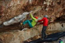 Bouldering in Hueco Tanks on 12/11/2019 with Blue Lizard Climbing and Yoga

Filename: SRM_20191211_1811390.jpg
Aperture: f/2.5
Shutter Speed: 1/250
Body: Canon EOS-1D Mark II
Lens: Canon EF 50mm f/1.8 II