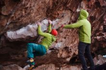 Bouldering in Hueco Tanks on 12/11/2019 with Blue Lizard Climbing and Yoga

Filename: SRM_20191211_1819170.jpg
Aperture: f/2.0
Shutter Speed: 1/250
Body: Canon EOS-1D Mark II
Lens: Canon EF 50mm f/1.8 II