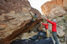 Bouldering in Hueco Tanks on 12/13/2019 with Blue Lizard Climbing and Yoga

Filename: SRM_20191213_1021530.jpg
Aperture: f/4.5
Shutter Speed: 1/250
Body: Canon EOS-1D Mark II
Lens: Canon EF 16-35mm f/2.8 L