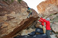 Bouldering in Hueco Tanks on 12/13/2019 with Blue Lizard Climbing and Yoga

Filename: SRM_20191213_1022030.jpg
Aperture: f/4.5
Shutter Speed: 1/250
Body: Canon EOS-1D Mark II
Lens: Canon EF 16-35mm f/2.8 L