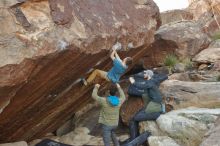 Bouldering in Hueco Tanks on 12/13/2019 with Blue Lizard Climbing and Yoga

Filename: SRM_20191213_1043170.jpg
Aperture: f/5.0
Shutter Speed: 1/250
Body: Canon EOS-1D Mark II
Lens: Canon EF 16-35mm f/2.8 L