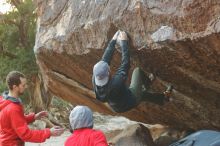 Bouldering in Hueco Tanks on 12/13/2019 with Blue Lizard Climbing and Yoga

Filename: SRM_20191213_1100310.jpg
Aperture: f/2.8
Shutter Speed: 1/400
Body: Canon EOS-1D Mark II
Lens: Canon EF 50mm f/1.8 II