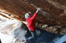 Bouldering in Hueco Tanks on 12/13/2019 with Blue Lizard Climbing and Yoga

Filename: SRM_20191213_1118314.jpg
Aperture: f/2.8
Shutter Speed: 1/250
Body: Canon EOS-1D Mark II
Lens: Canon EF 50mm f/1.8 II