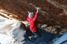 Bouldering in Hueco Tanks on 12/13/2019 with Blue Lizard Climbing and Yoga

Filename: SRM_20191213_1118330.jpg
Aperture: f/2.8
Shutter Speed: 1/250
Body: Canon EOS-1D Mark II
Lens: Canon EF 50mm f/1.8 II