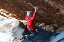 Bouldering in Hueco Tanks on 12/13/2019 with Blue Lizard Climbing and Yoga

Filename: SRM_20191213_1118331.jpg
Aperture: f/2.8
Shutter Speed: 1/250
Body: Canon EOS-1D Mark II
Lens: Canon EF 50mm f/1.8 II