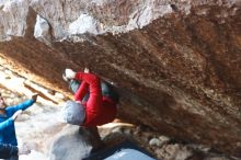 Bouldering in Hueco Tanks on 12/13/2019 with Blue Lizard Climbing and Yoga

Filename: SRM_20191213_1118430.jpg
Aperture: f/2.8
Shutter Speed: 1/250
Body: Canon EOS-1D Mark II
Lens: Canon EF 50mm f/1.8 II