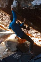 Bouldering in Hueco Tanks on 12/13/2019 with Blue Lizard Climbing and Yoga

Filename: SRM_20191213_1122450.jpg
Aperture: f/4.0
Shutter Speed: 1/250
Body: Canon EOS-1D Mark II
Lens: Canon EF 50mm f/1.8 II