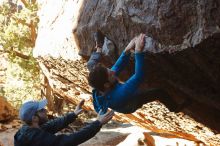 Bouldering in Hueco Tanks on 12/13/2019 with Blue Lizard Climbing and Yoga

Filename: SRM_20191213_1123050.jpg
Aperture: f/4.0
Shutter Speed: 1/250
Body: Canon EOS-1D Mark II
Lens: Canon EF 50mm f/1.8 II