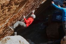 Bouldering in Hueco Tanks on 12/13/2019 with Blue Lizard Climbing and Yoga

Filename: SRM_20191213_1128260.jpg
Aperture: f/4.0
Shutter Speed: 1/250
Body: Canon EOS-1D Mark II
Lens: Canon EF 50mm f/1.8 II