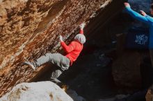 Bouldering in Hueco Tanks on 12/13/2019 with Blue Lizard Climbing and Yoga

Filename: SRM_20191213_1128261.jpg
Aperture: f/4.0
Shutter Speed: 1/250
Body: Canon EOS-1D Mark II
Lens: Canon EF 50mm f/1.8 II