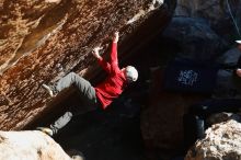 Bouldering in Hueco Tanks on 12/13/2019 with Blue Lizard Climbing and Yoga

Filename: SRM_20191213_1131150.jpg
Aperture: f/4.0
Shutter Speed: 1/250
Body: Canon EOS-1D Mark II
Lens: Canon EF 50mm f/1.8 II