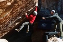 Bouldering in Hueco Tanks on 12/13/2019 with Blue Lizard Climbing and Yoga

Filename: SRM_20191213_1133100.jpg
Aperture: f/4.0
Shutter Speed: 1/250
Body: Canon EOS-1D Mark II
Lens: Canon EF 50mm f/1.8 II