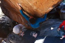 Bouldering in Hueco Tanks on 12/13/2019 with Blue Lizard Climbing and Yoga

Filename: SRM_20191213_1210360.jpg
Aperture: f/4.0
Shutter Speed: 1/250
Body: Canon EOS-1D Mark II
Lens: Canon EF 16-35mm f/2.8 L