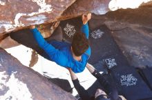 Bouldering in Hueco Tanks on 12/13/2019 with Blue Lizard Climbing and Yoga

Filename: SRM_20191213_1305390.jpg
Aperture: f/4.0
Shutter Speed: 1/200
Body: Canon EOS-1D Mark II
Lens: Canon EF 16-35mm f/2.8 L