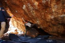 Bouldering in Hueco Tanks on 12/13/2019 with Blue Lizard Climbing and Yoga

Filename: SRM_20191213_1411470.jpg
Aperture: f/4.0
Shutter Speed: 1/250
Body: Canon EOS-1D Mark II
Lens: Canon EF 16-35mm f/2.8 L