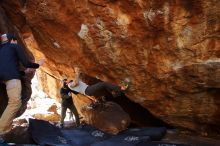 Bouldering in Hueco Tanks on 12/13/2019 with Blue Lizard Climbing and Yoga

Filename: SRM_20191213_1411520.jpg
Aperture: f/4.0
Shutter Speed: 1/250
Body: Canon EOS-1D Mark II
Lens: Canon EF 16-35mm f/2.8 L