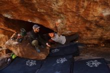 Bouldering in Hueco Tanks on 12/13/2019 with Blue Lizard Climbing and Yoga

Filename: SRM_20191213_1450410.jpg
Aperture: f/4.0
Shutter Speed: 1/250
Body: Canon EOS-1D Mark II
Lens: Canon EF 16-35mm f/2.8 L