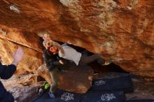 Bouldering in Hueco Tanks on 12/13/2019 with Blue Lizard Climbing and Yoga

Filename: SRM_20191213_1450491.jpg
Aperture: f/4.0
Shutter Speed: 1/250
Body: Canon EOS-1D Mark II
Lens: Canon EF 16-35mm f/2.8 L