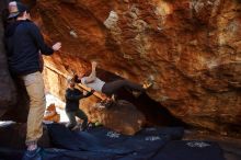 Bouldering in Hueco Tanks on 12/13/2019 with Blue Lizard Climbing and Yoga

Filename: SRM_20191213_1457310.jpg
Aperture: f/4.0
Shutter Speed: 1/250
Body: Canon EOS-1D Mark II
Lens: Canon EF 16-35mm f/2.8 L