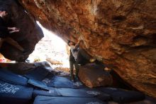 Bouldering in Hueco Tanks on 12/13/2019 with Blue Lizard Climbing and Yoga

Filename: SRM_20191213_1509530.jpg
Aperture: f/4.0
Shutter Speed: 1/250
Body: Canon EOS-1D Mark II
Lens: Canon EF 16-35mm f/2.8 L