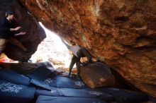 Bouldering in Hueco Tanks on 12/13/2019 with Blue Lizard Climbing and Yoga

Filename: SRM_20191213_1509550.jpg
Aperture: f/4.0
Shutter Speed: 1/250
Body: Canon EOS-1D Mark II
Lens: Canon EF 16-35mm f/2.8 L