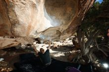 Bouldering in Hueco Tanks on 12/13/2019 with Blue Lizard Climbing and Yoga

Filename: SRM_20191213_1554090.jpg
Aperture: f/7.1
Shutter Speed: 1/250
Body: Canon EOS-1D Mark II
Lens: Canon EF 16-35mm f/2.8 L