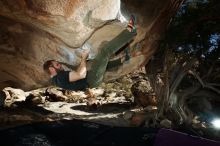 Bouldering in Hueco Tanks on 12/13/2019 with Blue Lizard Climbing and Yoga

Filename: SRM_20191213_1611280.jpg
Aperture: f/8.0
Shutter Speed: 1/250
Body: Canon EOS-1D Mark II
Lens: Canon EF 16-35mm f/2.8 L