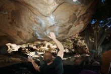 Bouldering in Hueco Tanks on 12/13/2019 with Blue Lizard Climbing and Yoga

Filename: SRM_20191213_1614450.jpg
Aperture: f/8.0
Shutter Speed: 1/250
Body: Canon EOS-1D Mark II
Lens: Canon EF 16-35mm f/2.8 L