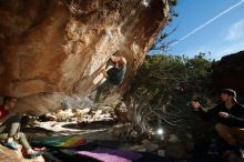 Bouldering in Hueco Tanks on 12/13/2019 with Blue Lizard Climbing and Yoga

Filename: SRM_20191213_1623190.jpg
Aperture: f/7.1
Shutter Speed: 1/250
Body: Canon EOS-1D Mark II
Lens: Canon EF 16-35mm f/2.8 L