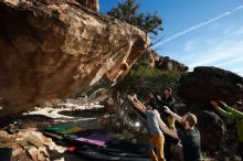 Bouldering in Hueco Tanks on 12/13/2019 with Blue Lizard Climbing and Yoga

Filename: SRM_20191213_1626190.jpg
Aperture: f/7.1
Shutter Speed: 1/250
Body: Canon EOS-1D Mark II
Lens: Canon EF 16-35mm f/2.8 L