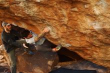 Bouldering in Hueco Tanks on 12/13/2019 with Blue Lizard Climbing and Yoga

Filename: SRM_20191213_1643190.jpg
Aperture: f/3.2
Shutter Speed: 1/250
Body: Canon EOS-1D Mark II
Lens: Canon EF 50mm f/1.8 II