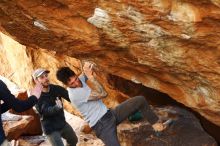 Bouldering in Hueco Tanks on 12/13/2019 with Blue Lizard Climbing and Yoga

Filename: SRM_20191213_1643352.jpg
Aperture: f/3.2
Shutter Speed: 1/250
Body: Canon EOS-1D Mark II
Lens: Canon EF 50mm f/1.8 II