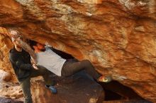 Bouldering in Hueco Tanks on 12/13/2019 with Blue Lizard Climbing and Yoga

Filename: SRM_20191213_1654260.jpg
Aperture: f/3.2
Shutter Speed: 1/250
Body: Canon EOS-1D Mark II
Lens: Canon EF 50mm f/1.8 II