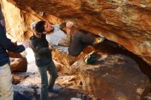 Bouldering in Hueco Tanks on 12/13/2019 with Blue Lizard Climbing and Yoga

Filename: SRM_20191213_1654350.jpg
Aperture: f/3.2
Shutter Speed: 1/250
Body: Canon EOS-1D Mark II
Lens: Canon EF 50mm f/1.8 II