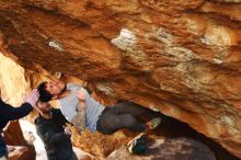 Bouldering in Hueco Tanks on 12/13/2019 with Blue Lizard Climbing and Yoga

Filename: SRM_20191213_1654360.jpg
Aperture: f/3.2
Shutter Speed: 1/250
Body: Canon EOS-1D Mark II
Lens: Canon EF 50mm f/1.8 II