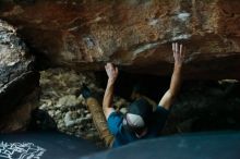 Bouldering in Hueco Tanks on 12/13/2019 with Blue Lizard Climbing and Yoga

Filename: SRM_20191213_1802120.jpg
Aperture: f/2.5
Shutter Speed: 1/250
Body: Canon EOS-1D Mark II
Lens: Canon EF 50mm f/1.8 II