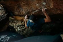 Bouldering in Hueco Tanks on 12/13/2019 with Blue Lizard Climbing and Yoga

Filename: SRM_20191213_1810290.jpg
Aperture: f/2.0
Shutter Speed: 1/250
Body: Canon EOS-1D Mark II
Lens: Canon EF 50mm f/1.8 II