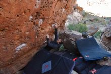 Bouldering in Hueco Tanks on 12/14/2019 with Blue Lizard Climbing and Yoga

Filename: SRM_20191214_1132440.jpg
Aperture: f/4.5
Shutter Speed: 1/250
Body: Canon EOS-1D Mark II
Lens: Canon EF 16-35mm f/2.8 L