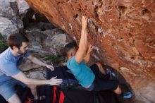 Bouldering in Hueco Tanks on 12/14/2019 with Blue Lizard Climbing and Yoga

Filename: SRM_20191214_1135120.jpg
Aperture: f/5.0
Shutter Speed: 1/250
Body: Canon EOS-1D Mark II
Lens: Canon EF 16-35mm f/2.8 L