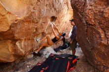 Bouldering in Hueco Tanks on 12/14/2019 with Blue Lizard Climbing and Yoga

Filename: SRM_20191214_1147070.jpg
Aperture: f/3.2
Shutter Speed: 1/320
Body: Canon EOS-1D Mark II
Lens: Canon EF 16-35mm f/2.8 L